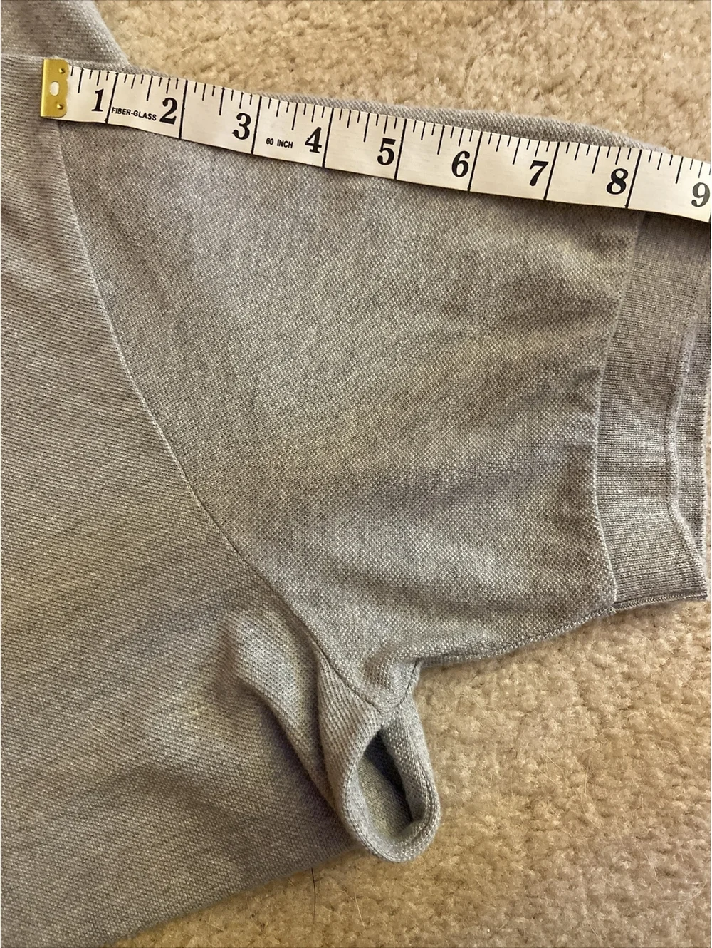 Ralph Lauren Polo Golf Shirt Large Gray Casual Classic Knit Blue PONY